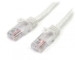 STARTECH.COM 50CM WHITE CAT5E / CAT 5 SNAGLESS ETHERNET PATCH CABLE 0.5 M 45PAT50CMWH