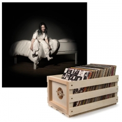 Crosley Record Storage Crate & Billie Eilish - When We All Fall Asleep, Where Do We Go - Vinyl Album Bundle UM-7742766-B