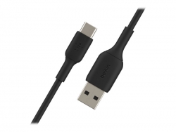 BELKIN 2M USB-A TO USB-C CHARGE/SYNC CABLE, BLACK, 2YR WTY (CAB001BT2MBK)