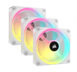 CORSAIR QX RGB Series, iCUE LINK QX120 RGB WHITE, 120mm Magnetic Dome RGB Fan, Starter Kit CO-9051006-WW(QX120-STKIT-WH)