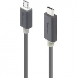 Alogic 1 m Micro-USB/USB-C Data Transfer Cable for Mobile Device, Phone, Tablet, Computer - First End: 1 x USB 2.0 Type C- Male - Second End: 1 x Micro USB 2.0 Type B - Male - 480 Mbit/s - Shielding U2-TCMCB01-MM