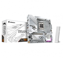 Gigabyte B850M AORUS ELITE WIFI6E ICE Motherboard; Socket AM5 Supports AMD Ryzen Series Processors;4 x DIMMs, Dual Channel DDR5;; AMD B850 chipset GA-B850M-A-ELT-WF6E-ICE