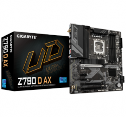 Gigabyte Intel Z790 Express Chipset Intel Core 14th/ 13th /12th processors; Support for DDR5 4800/4400 MT/s memory modules GA-Z790-D-AX