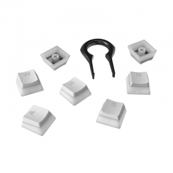 HyperX Pudding Keycaps - Full Key Set - PBT - White (US Layout) 4P5P5AA#ABA