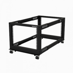 StarTech.com 8U Floor Standing Open Frame Rack Frame for Server, KVM Switch, LAN Switch, Patch Panel, A/V Equipment 4POSTRACK8U