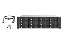QNAP TL-R1620Sep-RP 16-bay 3U rackmount SAS 12Gbps JBOD expansion enclosure with SAS expander, 2.5"/3.5" SAS 12Gbps & SAS/SATA 6Gbps drives, 5 yr wty (NO RAIL)