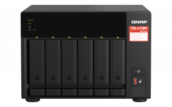 QNAP 6-BAY NAS (NO DISK), AMD QC 2.2GHz, 8GB, 2.5GbE(2), M.2(2), TWR, 3YR WTY TS-673A-8G