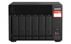 QNAP TVS-675-8G 6-bay NAS, Zhaoxin KX-U6580 8C/8T 2.5GHz, 8GB DDR4 RAM (2 x SODIMM slots, max. 64GB), 6x SATA 6Gb/s bays, 2 Year WTY