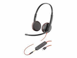 PLANTRONICS BLACKWIRE C3225 UC STEREO USB-A & 3.5MM CORDED HEADSET - PROMO ENDS 26 JUN 21 209747-201