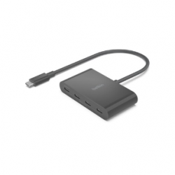 Belkin Connect USB-C 4-Port Hub, Adapter Dongle, 4xUSB-C Ports & 100W PD Max 10Gbps Data Transfer Mac/Chromebook - 4 Total USB Port(s) - PC, ChromeOS, Mac, iPadOS AVC018BTBK