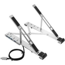 Targus AWU100205GL Notebook Stand - Up to 39.6 cm (15.6") Screen Support - Aluminium - Silver AWU100205GL