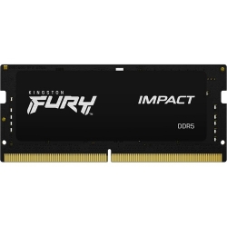Kingston FURY Impact RAM Module for Notebook - 32 GB (1 x 32GB) - DDR5-4800/PC5-38400 DDR5 SDRAM - 4800 MHz Dual-rank Memory - CL38 - 1.10 V - On-die ECC - Unbuffered - 262-pin - SoDIMM KF548S38IB-32
