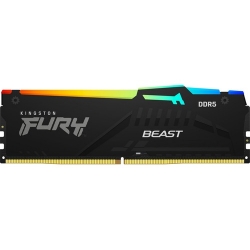Kingston FURY Beast RAM Module for Motherboard, Computer - 32 GB (2 x 16GB) - DDR5-5200/PC5-41600 DDR5 SDRAM - 5200 MHz Single-rank Memory - CL36 - 1.25 V - Non-ECC - Unbuffered - 288-pin - DIMM - Lifetime Warranty KF552C36BBEAK2-32