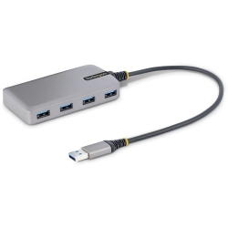 StarTech.com 4-Port USB Hub - USB 3.0 5Gbps Bus Powered USB-A to 4x USB-A Hub w/ Optional Auxiliary Power Input - Portable Desktop/Laptop USB Hub 1ft/30cm Cable USB Expansion Hub 5G4AB-USB-A-HUB
