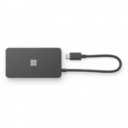 Microsoft USB-C Travel Hub (Black) - Gigabit Ethernet, VGA, HDMI 2.0 4K @ 60Hz - USB-C / USB-A 1E4-00005