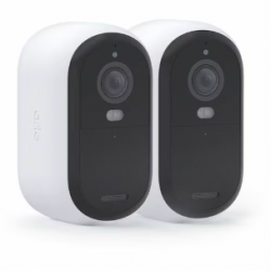 Arlo Essential Outdoor 2K Surveillance Camera - Colour - 2 Pack - White - Colour Night Vision - 2560 x 1440 - Weather Resistant VMC3250-100AUS