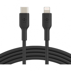 Belkin BOOST↑CHARGE 1 m Lightning/USB-C Data Transfer Cable for iPhone, iPad - First End: 1 x Lightning Male - Second End: 1 x USB Type C Male - MFI - Black CAA003BT1MBK