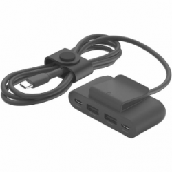 Belkin BoostCharge USB Extender - Black - 4 x USB - Plastic BUZ001BT2MBKB7