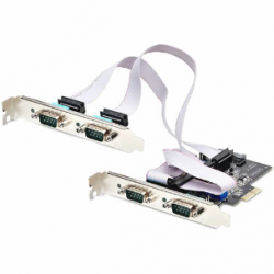 StarTech.com 4-Port Serial PCIe Card, Quad-Port RS232/RS422/RS485 Card, 16C1050 UART, ESD Protection, Windows/Linux, TAA-Compliant - 4-Port PCIe Serial Card features on-board DIP switches allowing each DB9 port to operate in RS-232/RS-422/RS-485 indep PS7