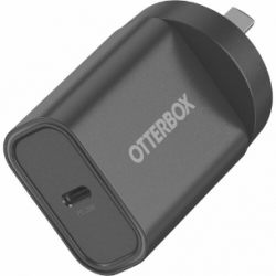 OtterBox Fast Charge 20 W AC Adapter - Universal Adapter - 1 USB Type-C - For Smartphone, Tablet PC - Black 78-81350