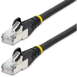 StarTech.com 7.50 m Category 6a Network Cable for Network Device - 1 Pack - First End: 1 x RJ-45 Network - Male - Second End: 1 x RJ-45 Network - Male - 10 Gbit/s - Patch Cable - Shielding - Gold Plated Contact - LSZH - 27 AWG - Black NLBK-750-CAT6A-PATCH