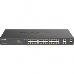 D-Link DGS-1100 DGS-1100-26MPV2 26 Ports Manageable Ethernet Switch - 2 Layer Supported - Modular - 2 SFP Slots - 454.10 W Power Consumption - 370 W PoE Budget - Optical Fiber, Twisted Pair - PoE Ports - 1U High - Rack-mountable, Desktop DGS-1100-26MPV2