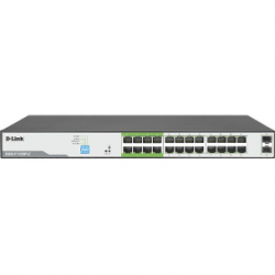 D-Link DGS-F1026P-E 24 Ports Ethernet Switch - Gigabit Ethernet - 10/100/1000Base-T, 100/1000Base-X - 2 Layer Supported - Modular - 2 SFP Slots - 250 W PoE Budget - Twisted Pair, Optical Fiber - PoE Ports - Desktop DGS-F1026P-E