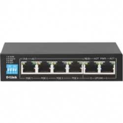 D-Link DGS-F1006P-E 6 Ports Ethernet Switch - Gigabit Ethernet - 10/100/1000Base-T - 2 Layer Supported - 60 W PoE Budget - Twisted Pair - PoE Ports DGS-F1006P-E