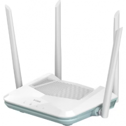 D-Link EAGLE PRO AI R15 Wi-Fi 6 IEEE 802.11ax Ethernet Wireless Router - Dual Band - 2.40 GHz ISM Band - 5 GHz UNII Band - 4 x Antenna(4 x External) - 192 MB/s Wireless Speed - 3 x Network Port - 1 x Broadband Port - Gigabit Ethernet - Desktop R15