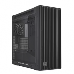 ASUS ProArt PA602 E-ATX Mid Tower Computer Case - 420 mm radiator support - 1 x 140 mm and 2 x 200mm pre-installed system fans- front panel IR dust indicator - power lock latch, tool-less PCIe mounting, USB 20Gbps support PA602/BLK/TG