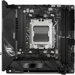 Asus ROG Strix B650E-I GAMING WIFI Gaming Desktop Motherboard - AMD B650 Chipset - Socket AM5 - Mini ITX - Ryzen 7 Processor Supported - 64 GB DDR5 SDRAM Maximum RAM - DDR5-6400/PC5-51200 - DIMM, UDIMM - 2 x Memory Slots - Gigabit Ethernet - IEEE 802. ROG