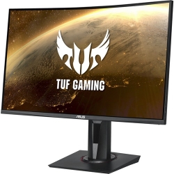 ASUS TUF VG27WQ 27" WQHD Curved Screen LED Gaming LCD Monitor - 16:9 - Black - 685.80 mm Class - Vertical Alignment (VA) - 2560 x 1440 - Adaptive Sync/FreeSync - 400 cd/m² Maximum - 1 ms - 120 Hz Refresh Rate - HDMI - DisplayPort VG27WQ