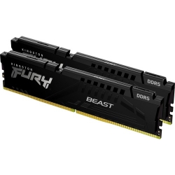 Kingston FURY Beast RAM Module for Motherboard - 16 GB (2 x 8GB) - DDR5-5600/PC5-44800 DDR5 SDRAM - 5600 MHz Single-rank Memory - CL40 - 1.25 V - Retail - Non-ECC - Unbuffered - 288-pin - DIMM KF556C40BBK2-16