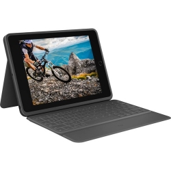 Logitech Rugged Folio Rugged Keyboard/Cover Case (Folio) Apple iPad (10th Generation) Tablet - Graphite - Drop Resistant, Spill Resistant, Spill Proof, Dirt Resistant, Shock Absorbing, Knock Resistant, Bump Resistant - 20 mm Height x 195 mm Width x 25 920