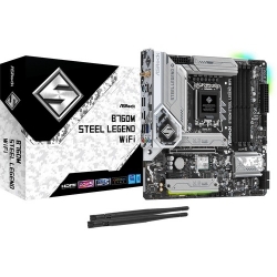 ASRock B760M Steel Legend WiFi Gaming Desktop Motherboard - Intel B760 Chipset - Socket LGA-1700 - Micro ATX - Core Processor Supported - 128 GB DDR5 SDRAM Maximum RAM - DIMM, UDIMM - 4 x Memory Slots - Gigabit Ethernet - IEEE 802.11ax - HDMI - Displa B76