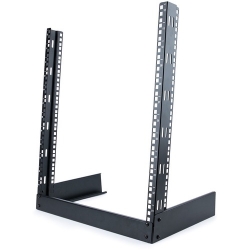 StarTech.com 12U 19" Desktop Open Frame Rack, 2-Post Free-Standing Network Rack, Switch/Patch Panel/AV/IT Equipment, 110lb / 50kg capacity - Mount smaller rack mountable devices right at your desk with this lightweight 12U 2 post desktop rack - deskto RK1