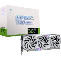 MSI NVIDIA GeForce RTX 4070 Ti Graphic Card - 12 GB GDDR6X - 2.76 GHz Boost Clock - 192 bit Bus Width - PCI Express 4.0 - DisplayPort - HDMI GEFORCE RTX 4070 TI GAMING X TRIO WHITE