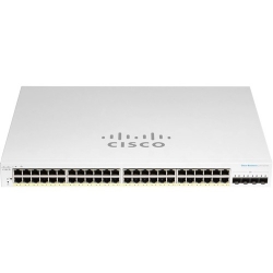 Cisco Business 220 CBS220-48P-4G 48 Ports Manageable Ethernet Switch - 2 Layer Supported - Modular - 4 SFP Slots - 53 W Power Consumption - 382 W PoE Budget - Optical Fiber, Twisted Pair - PoE Ports - 3 Year Limited Warranty CBS220-48P-4G-AU