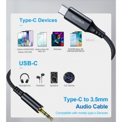 CHOETECH AUX006 Type-C To 3.5mm Audio Cable 1M