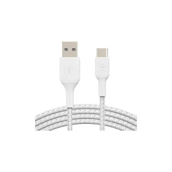 Belkin BOOST↑CHARGE 2 m USB/USB-C Data Transfer Cable for Smartphone, Power Bank - First End: 1 x USB Type C - Male - Second End: 1 x USB Type A - Male - White CAB002BT2MWH