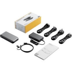 Alogic USB Type A, USB Type C Docking Station for Notebook - 100 W - Space Gray, Black - Desktop - 2 Displays Supported - 4K - 3840 x 2160 - USB Type-A - USB Type-C - 1 x RJ-45 Ports - Network (RJ-45) - Wired - Ethernet - Windows, macOS, ChromeOS DUPRDX2-