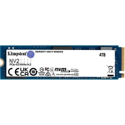 Kingston NV2 SNV2S/4000G 4 TB Solid State Drive - M.2 2280 Internal - PCI Express NVMe (PCI Express NVMe 4.0 x4) - 1280 TB TBW - 3500 MB/s Maximum Read Transfer Rate SNV2S/4000G