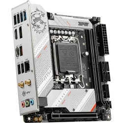 MSI MPG MPG B760I EDGE WIFI DDR5 Gaming Desktop Motherboard - Intel B760 Chipset - Socket LGA-1700 - Mini ITX - Core, Pentium Gold, Celeron Processor Supported - 96 GB DDR5 SDRAM Maximum RAM - DIMM, UDIMM - 2 x Memory Slots - Gigabit Ethernet - IEEE 8 MPG