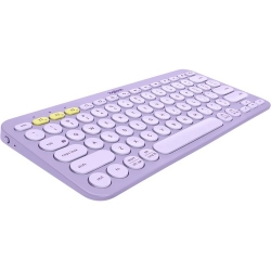 Logitech K380 Keyboard - Wireless Connectivity - English - Lavender Lemonade - Scissors Keyswitch - Bluetooth - 3 - 10 m Back, Home, App Switch, Menu Hot Key(s) - Apple TV, Smartphone, Notebook, Computer, Tablet - PC, Mac - AAA Battery Size Supported 920-