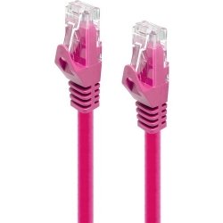 Alogic 30 cm Category 6 Network Cable for Network Device - First End: 1 x RJ-45 Network - Male - Second End: 1 x RJ-45 Network - Male - 1 Gbit/s - Patch Cable - Gold Plated Connector - 24 AWG - Pink C6-03-PINK