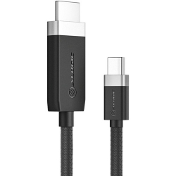 Alogic Fusion 2 m HDMI/USB-C A/V Cable for Notebook, PC, TV, Monitor, Projector, Audio/Video Device - 1 - First End: 1 x HDMI 2.0 Digital Audio/Video - Male - Second End: 1 x USB Type C - Male - 18 Gbit/s - Supports up to3840 x 2160 - Space Gray FUCHD2-SG