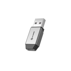Alogic Data Transfer Adapter - 1 Pack - 1 x USB 3.2 (Gen 1) Type A - Male - 1 x USB 3.2 (Gen 1) Type C - Female - Space Gray, Black ULACMN-SGR