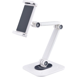 StarTech.com Adjustable Tablet Stand for Desk, Up to 1kg, Universal Tablet Stand Holder Desk/Wall, Ergonomic Articulating Tablet Mount - Universal stand for Tablets 5-8.8in wide/0.4in thick; Capacity 2.2lb; Tablet stand holder ships assembled; Wall/de ADJ