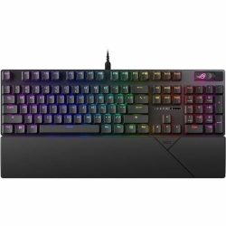 Asus ROG Strix Scope II Gaming Keyboard - Cable Connectivity - USB 2.0 Interface - RGB LED - French - Mechanical Keyswitch Three-Way Control Knob, Multimedia Hot Key(s) - Windows 11 - Xbox - PC ROG STRIX SCOPE II NX SNOW SWITCH