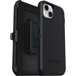 OtterBox Defender Carrying Case (Holster) Apple iPhone 14 Plus, iPhone 15 Plus Smartphone - Black - Drop Resistant, Impact Absorbing, Dust Resistant, Dirt Resistant, Scrape Resistant, Bump Resistant - Plastic, Polycarbonate, Synthetic Rubber Body - Holste